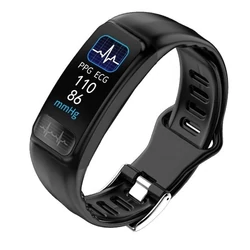 Gyári Pótszíj P12 Okoskarkötőhöz (Tartalék) Fekete Szilikon