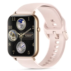 Q19 Max Automata Vérnyomásmérő Okosóra Bluetooth hívás funkcióval IP67 - Rose Gold