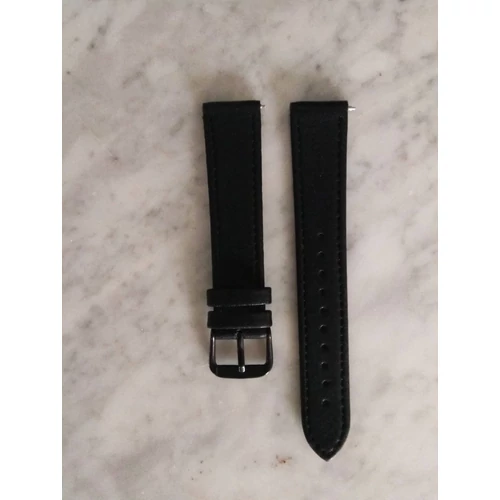 18mm Fekete Bőr Szíj Okosórához Fém csattal Cserélhető Univerzális