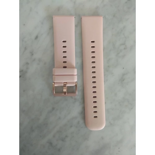 22mm Rózsaszín (Pink) Szilikon Szíj Okosórához Fém csattal
