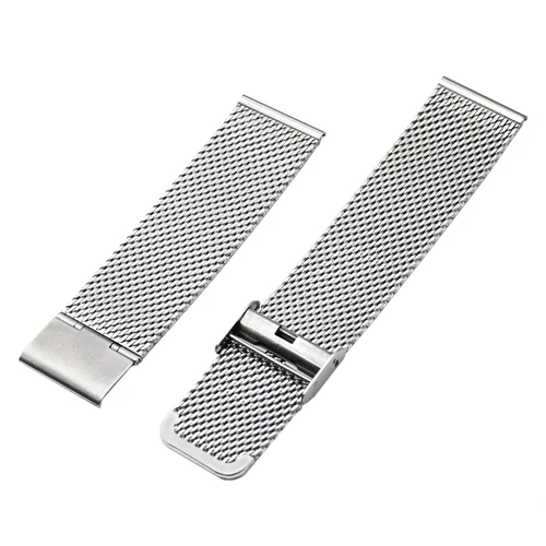 22mm Ezüst Fém Szíj Okosórához Fém csattal Cserélhető Univerzális (Masszív)