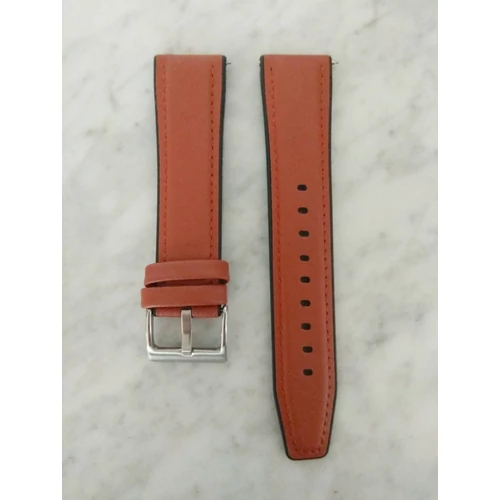 20mm Barna Bőr Szíj Okosórához Fém csattal Cserélhető Univerzális