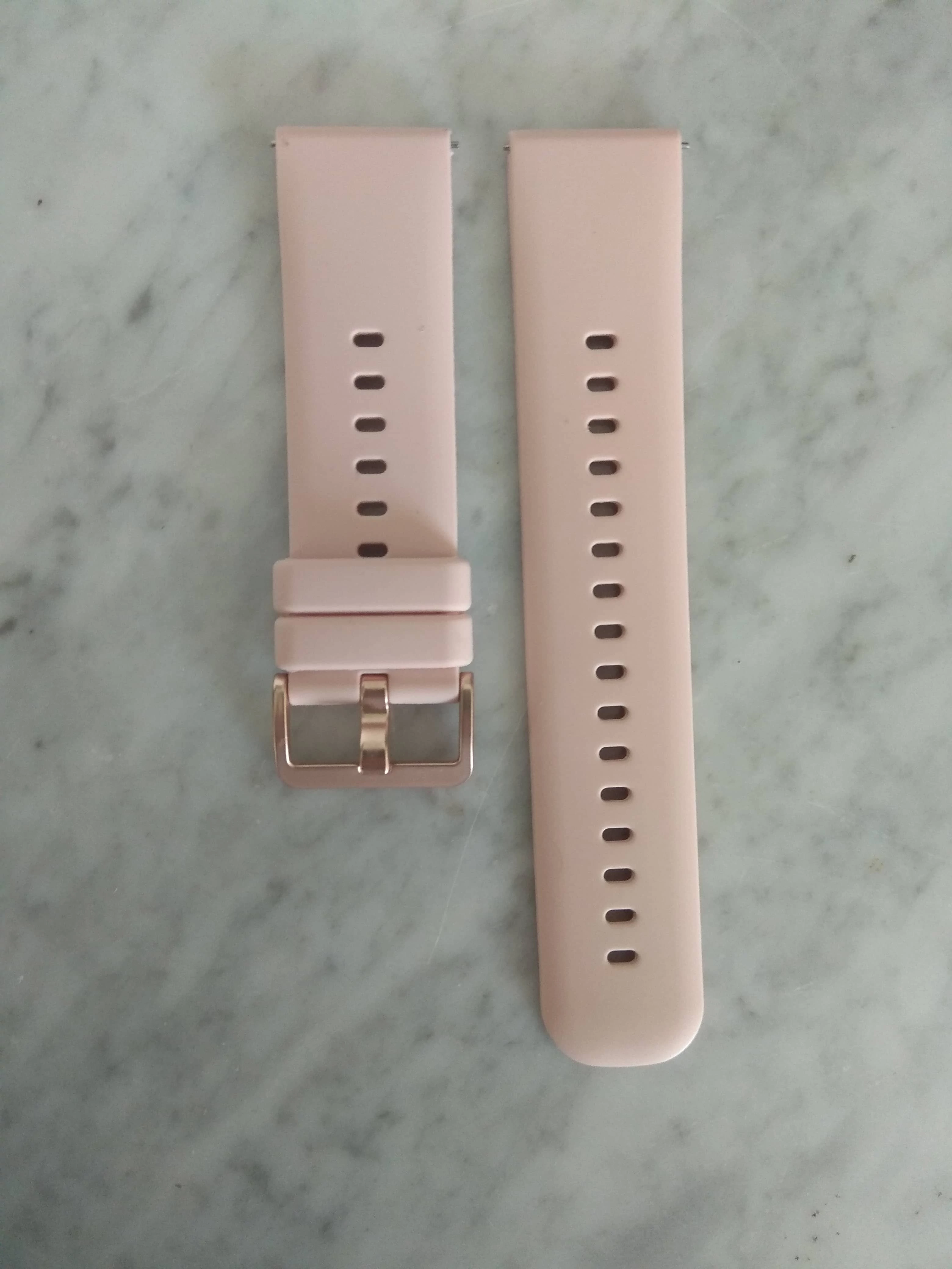 22mm Rózsaszín (Pink) Szilikon Okosóra szíj Fém csattal