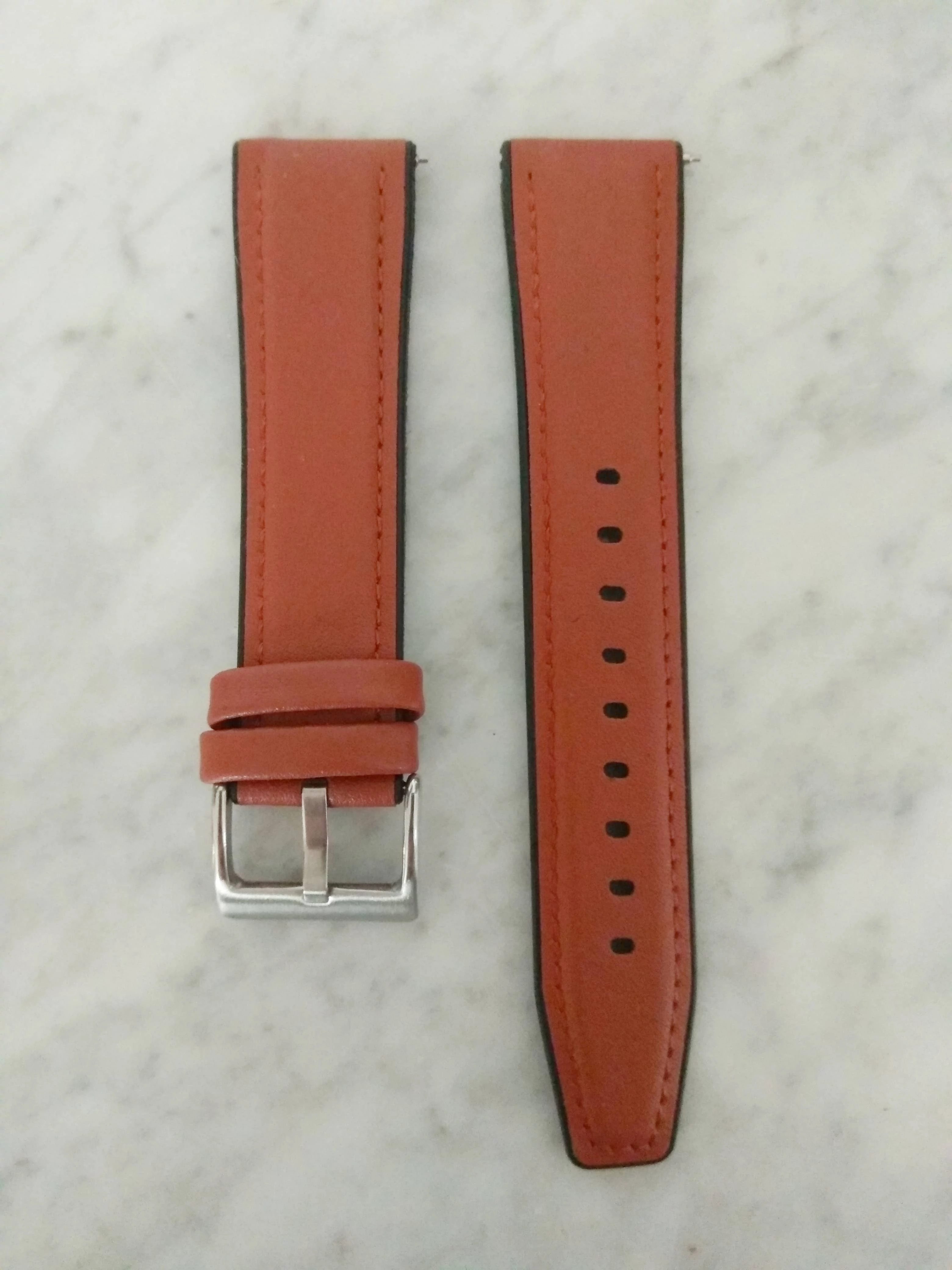 20mm Barna Bőr Okosóra szíj Fém csattal Cserélhető Univerzális