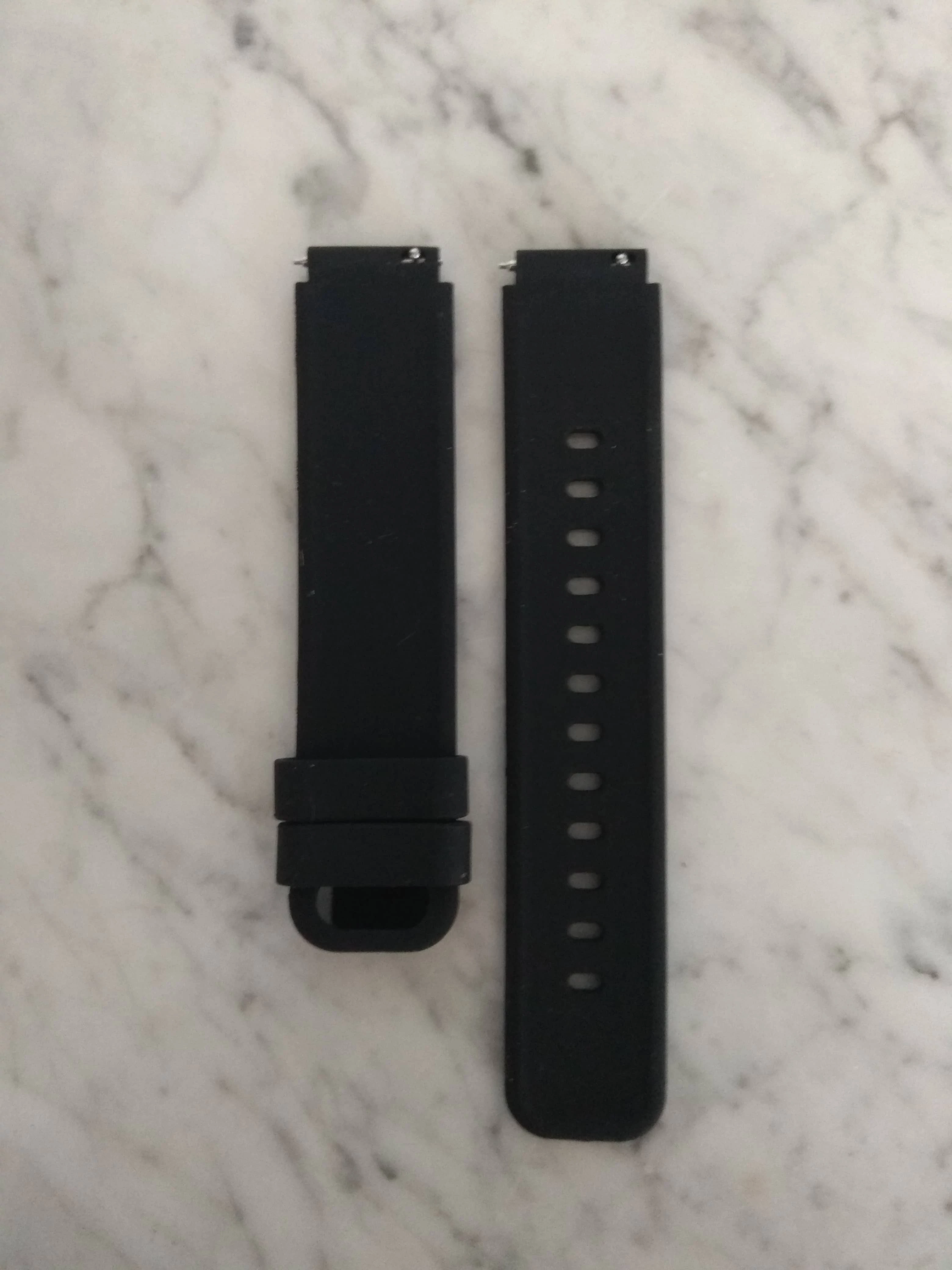 18mm Fekete Szilikon Okosóra szíj Fém Tüskével Cserélhető Univerzális