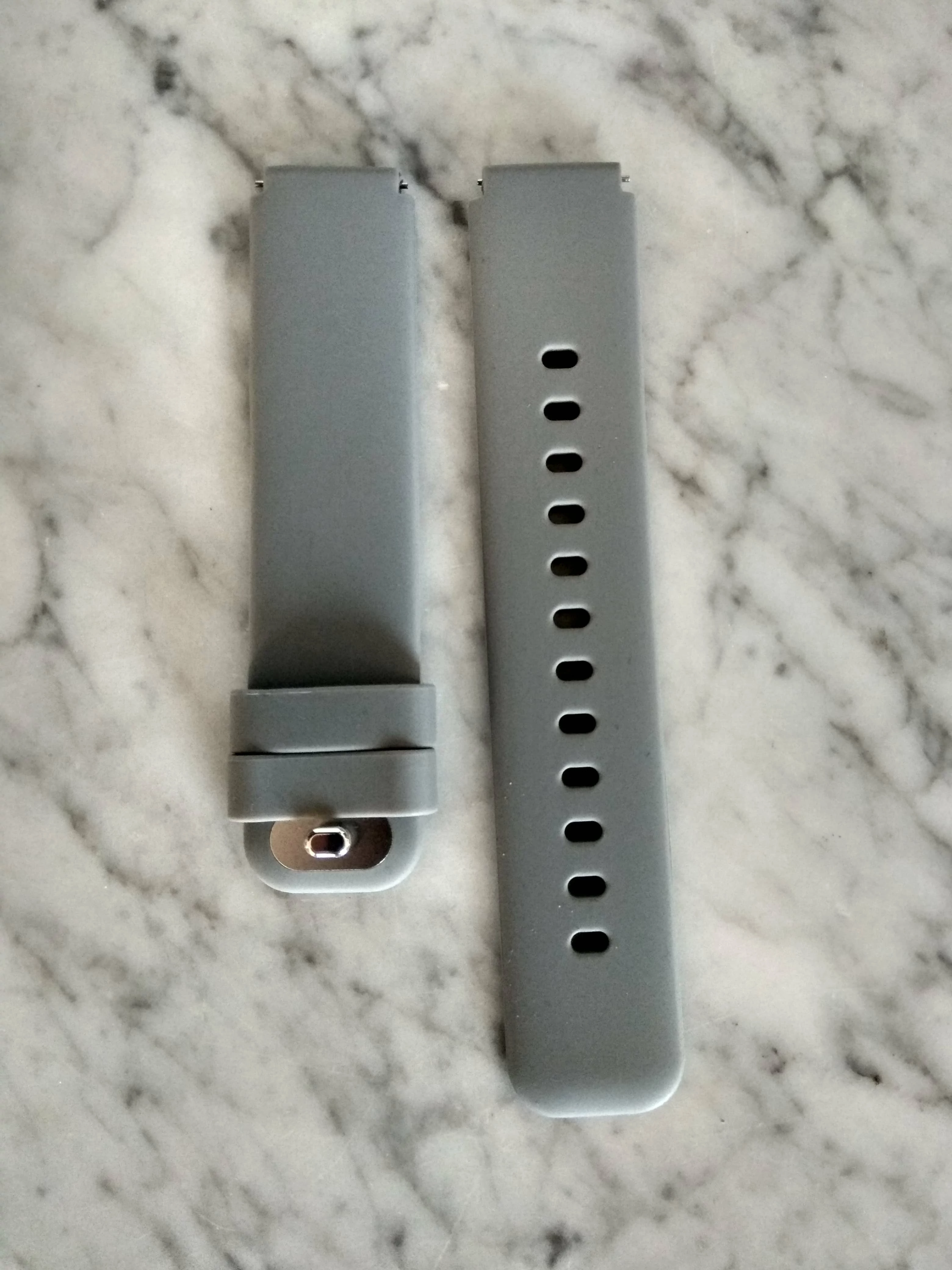 18mm Szürke Szilikon Okosóra szíj Fém Tüskével Cserélhető Univerzális